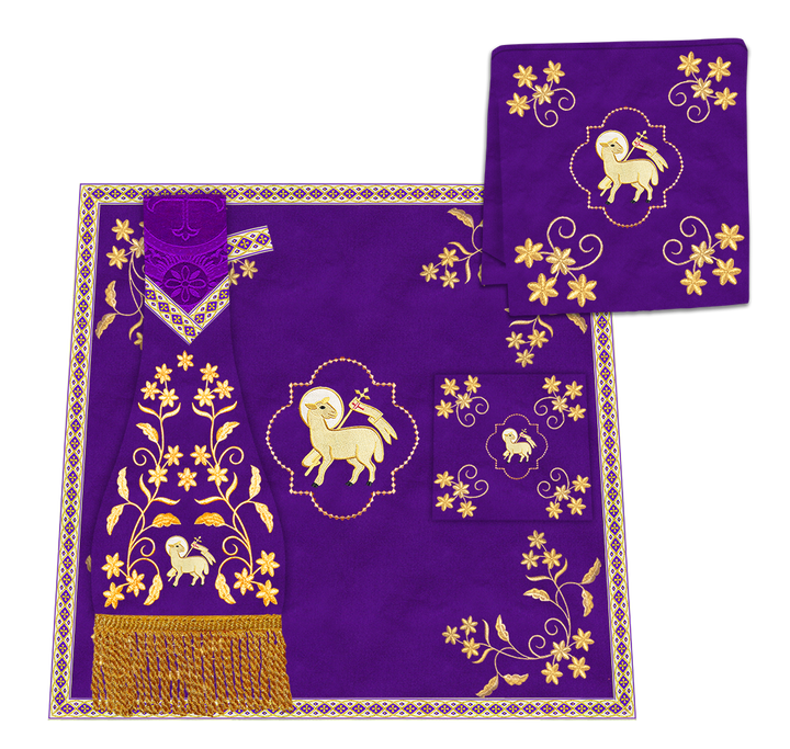 Borromean Chasuble Vestment Ornated With Floral Design and Trims