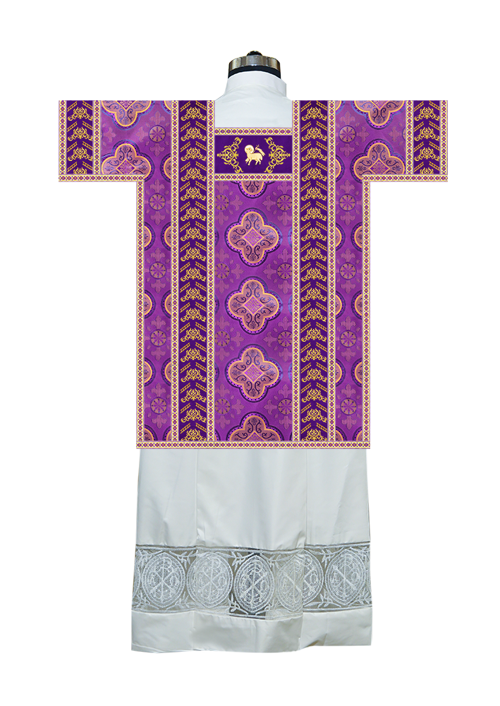 Tunicle Vestment with Braided Motif and Trims