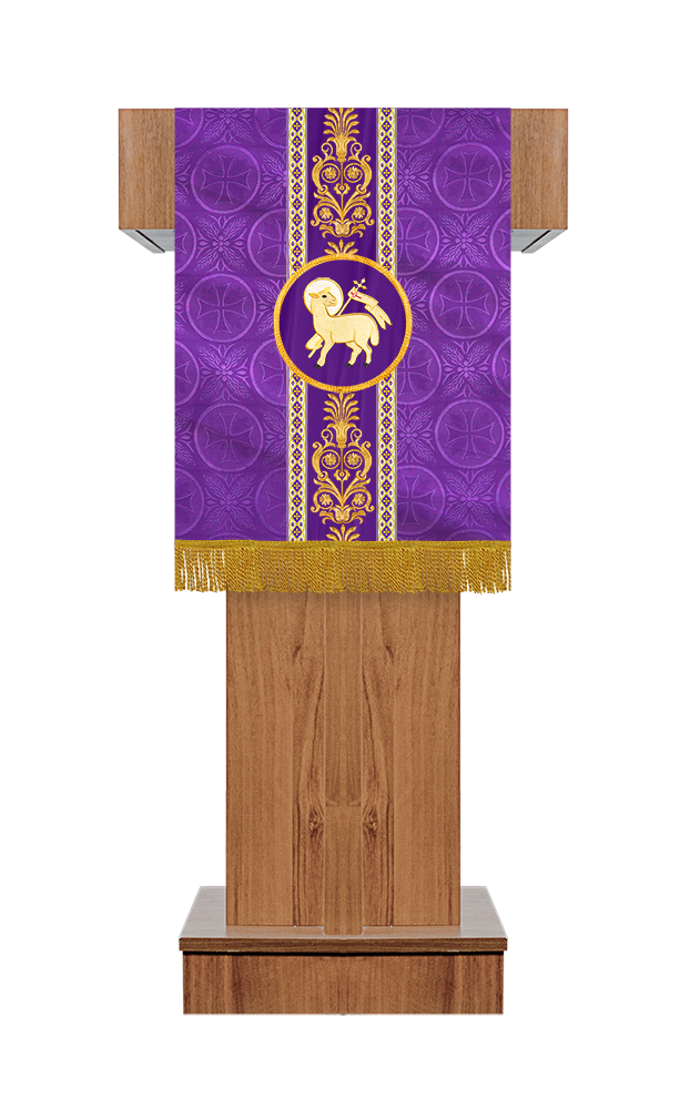 Embroidered Pulpit adorned with Motif and Trims