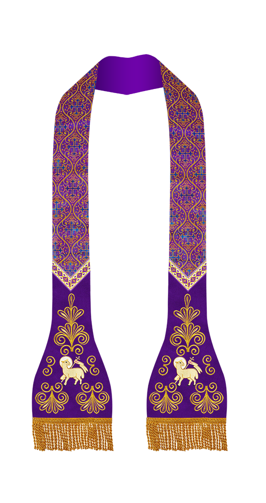 Roman Stole with Spiritual embroidery