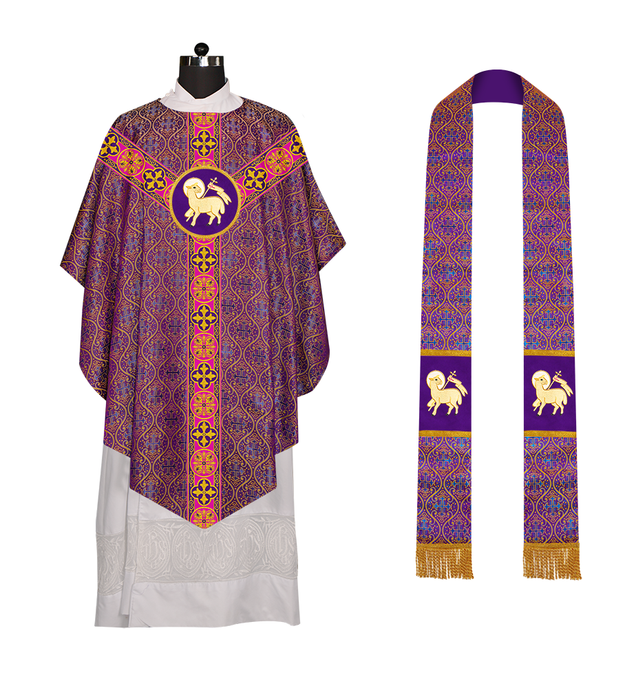 Pugin Style Chasuble with spiritual Motif