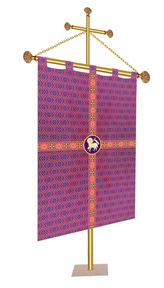 Spiritual Church Banner with Orphrey Trims