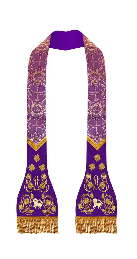 Roman Stole with grapes embroidery