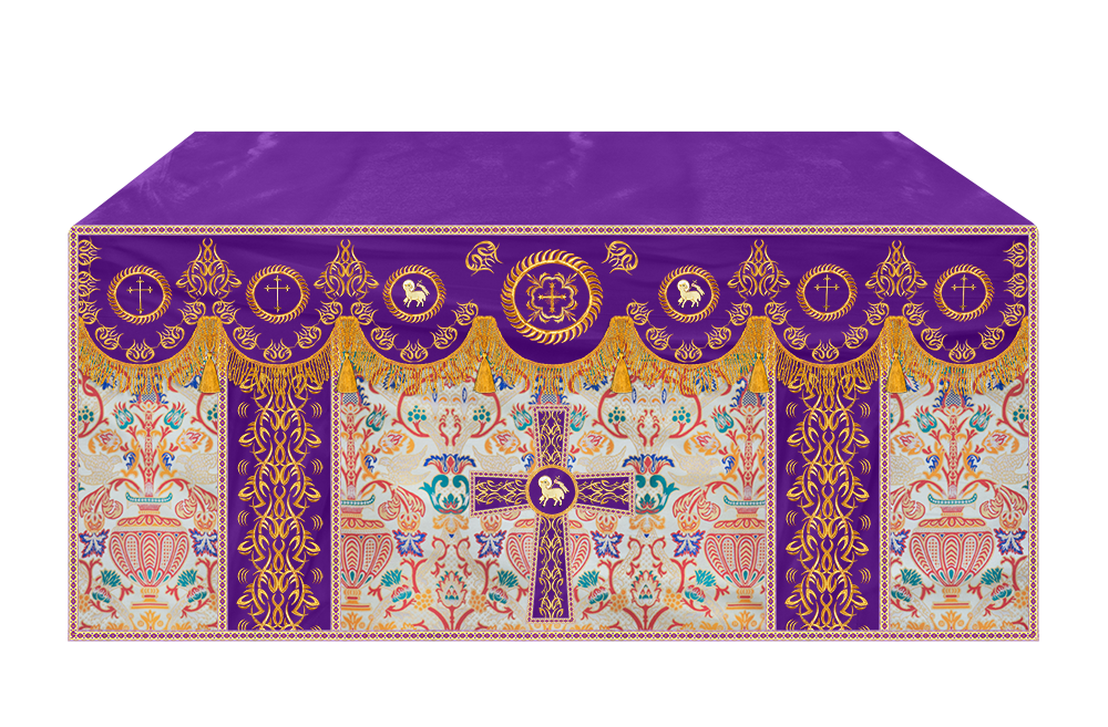 Tapestry Altar Cloth with Embroidered Motif