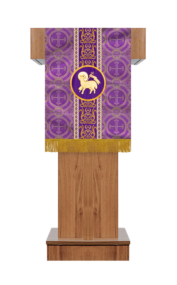 Pulpit/Lectern with Motif and Adorned woven braided and Trims