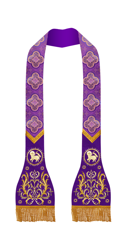 Catholic Stole with embroidery motif