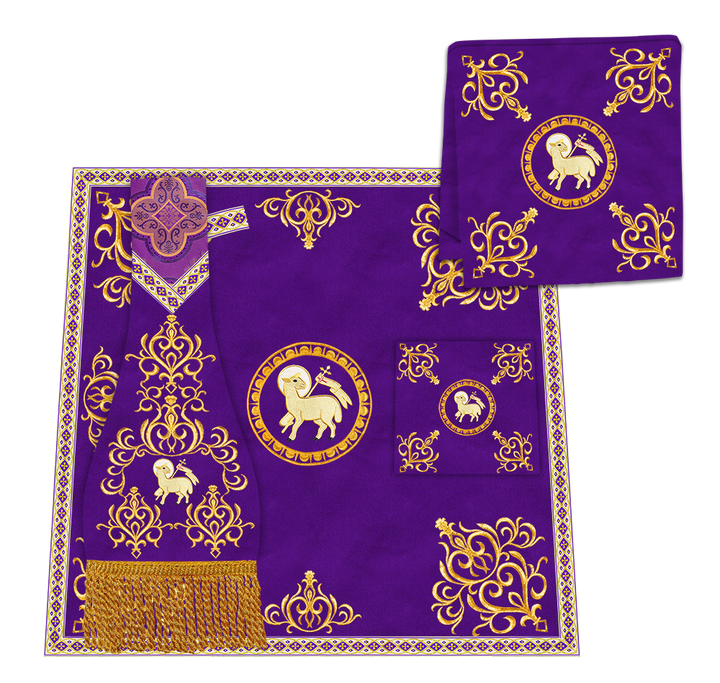 Gothic Chasuble Vestments With Adorned Orphrey And Trims