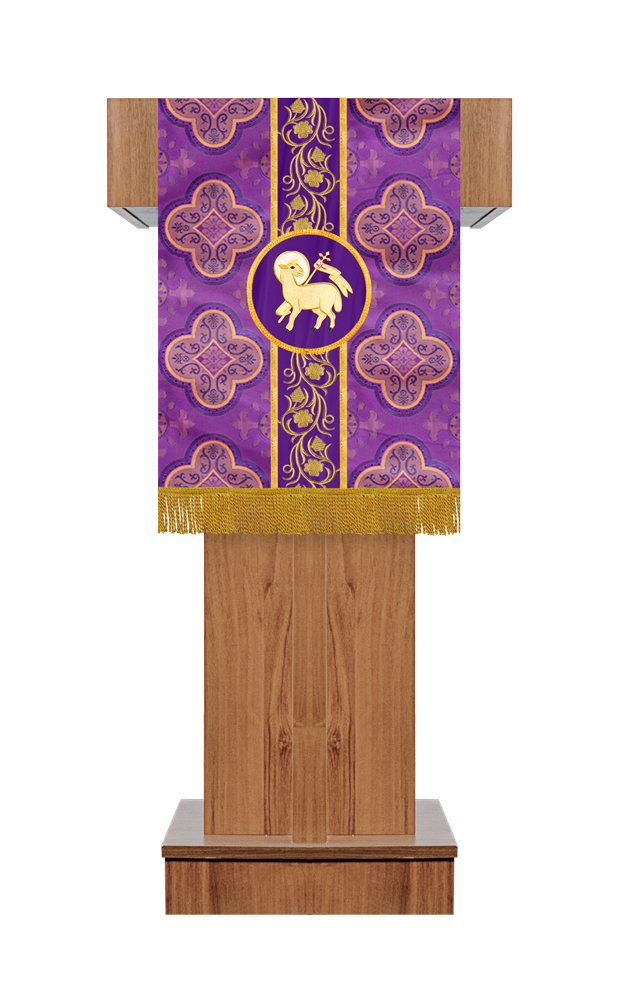 Pulpit/Lectern with Grapes Embroidery Trim