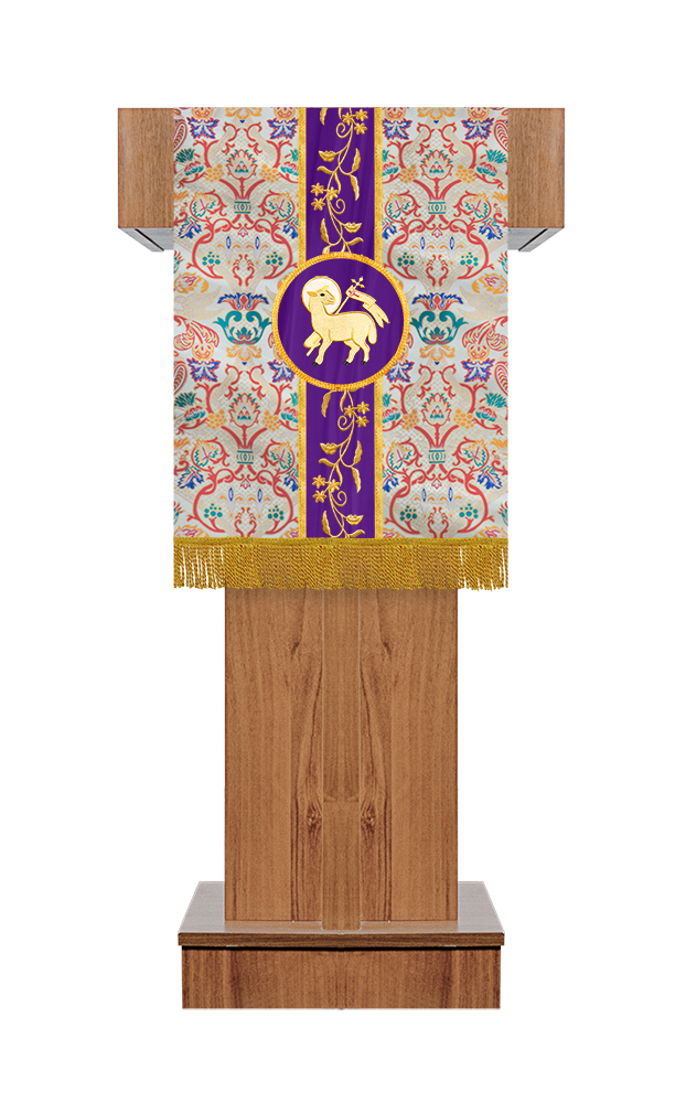 Tapestry Pulpit/Lectern with Floral Embroidery