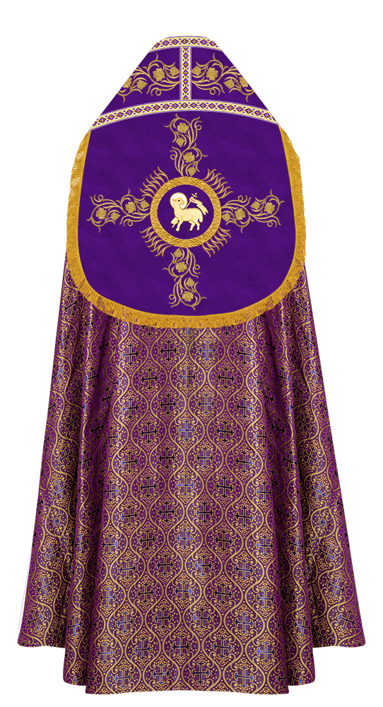 Roman Cope Vestment with Grapes Embroidered trims