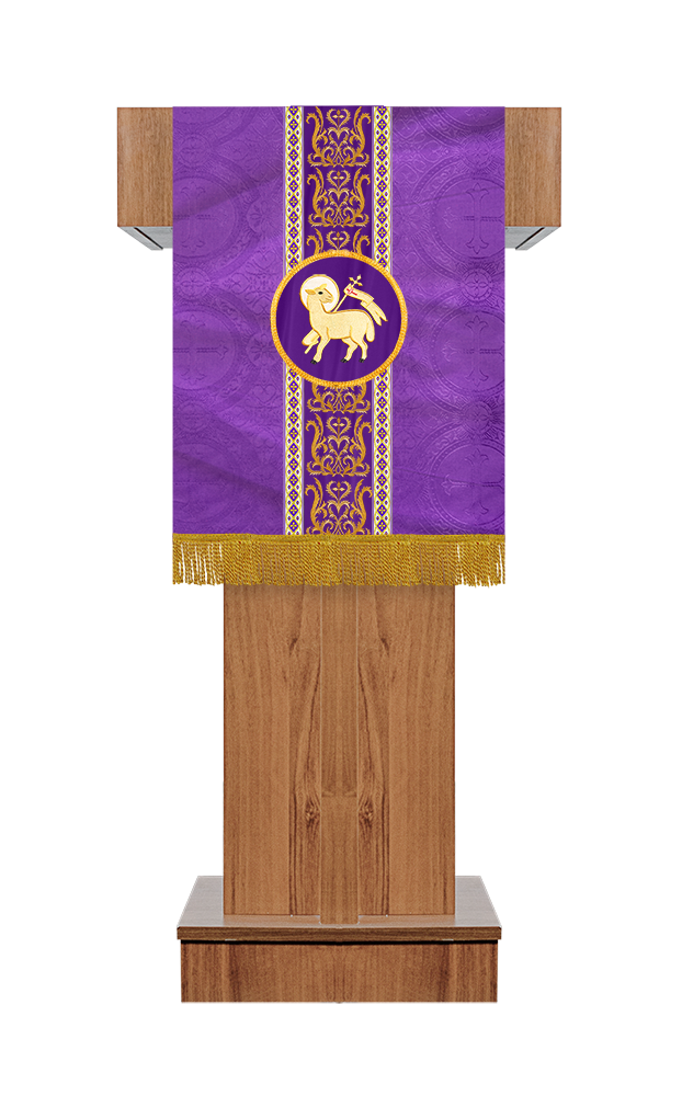 Pulpit/Lectern with Motif and Adorned woven braided and Trims