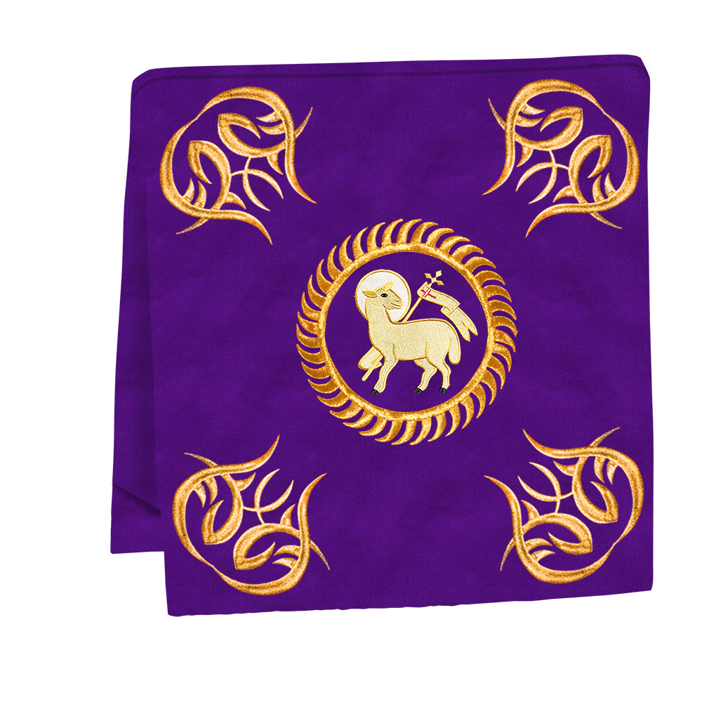 Liturgical Altar Table Cloth with Elegant Embroidery Trims