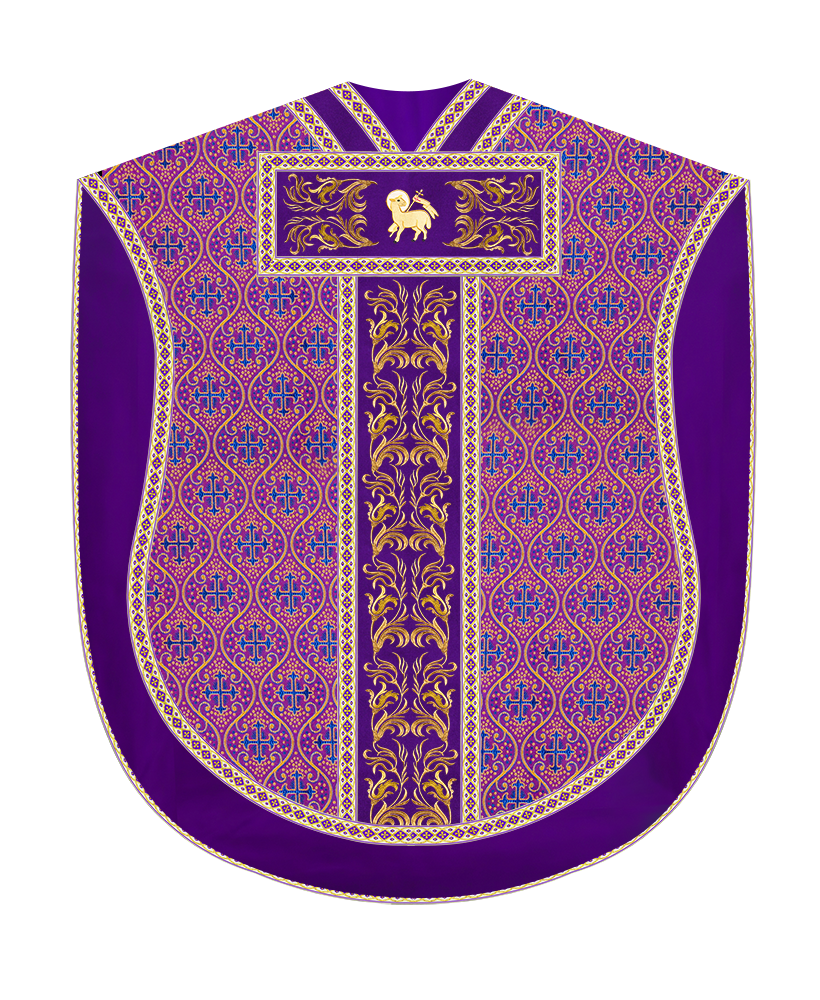 Liturgical Borromean Chasuble With Detailed Embroidery and Trims