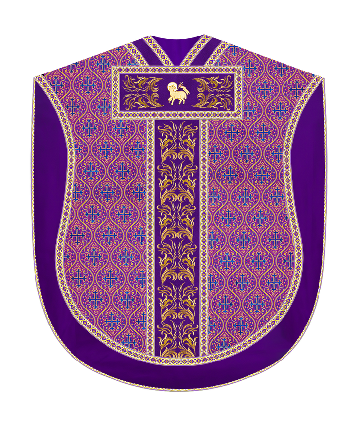 Liturgical Borromean Chasuble With Detailed Embroidery and Trims