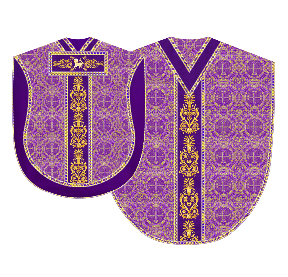 Borromean Chasuble Vestment With Detailed Braids and Trims