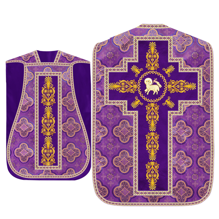 Roman Chasuble Vestments Adorned With Trims