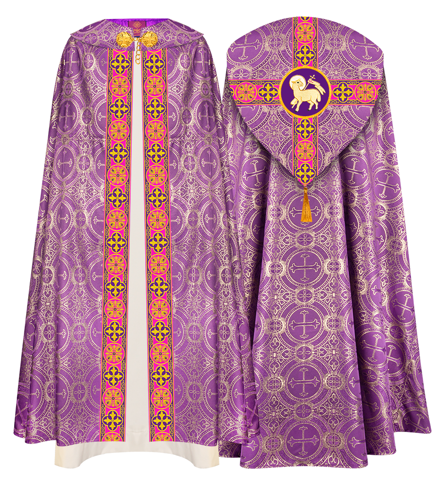 Gothic Cope Vestment with Adorned Braids