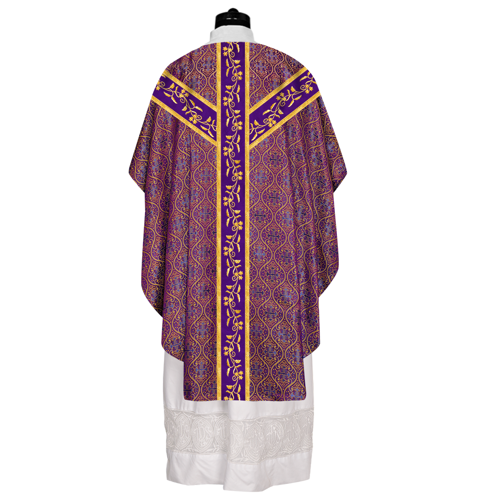 Gothic chasuble Vestment with Floral Design