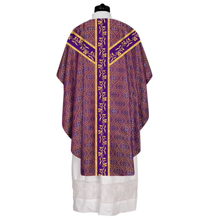 Gothic chasuble Vestment with Floral Design