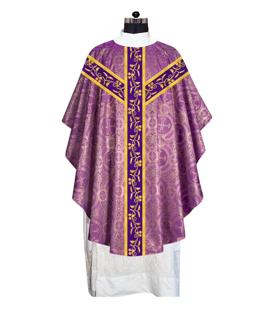 Gothic chasuble Vestment with Floral Design