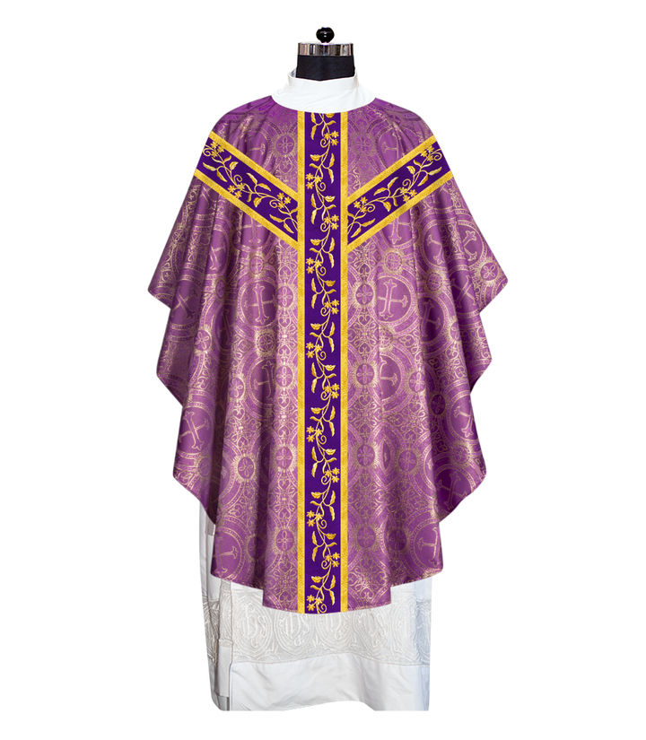 Gothic chasuble Vestment with Floral Design