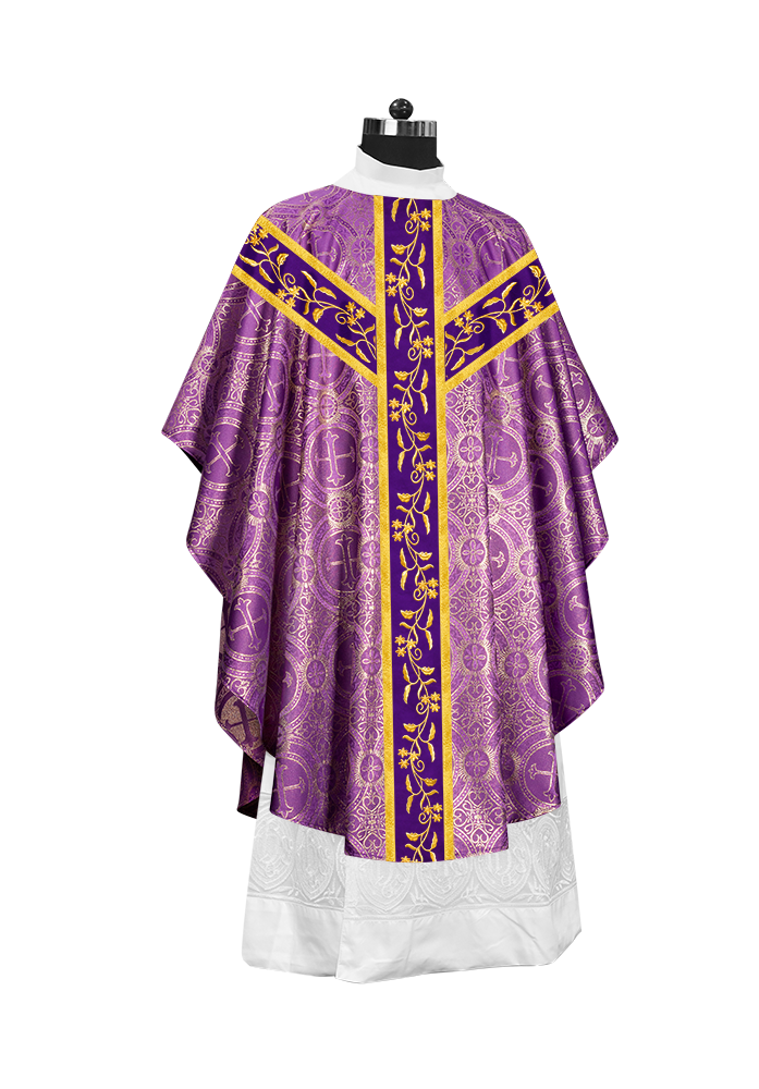 Gothic chasuble Vestment with Floral Design