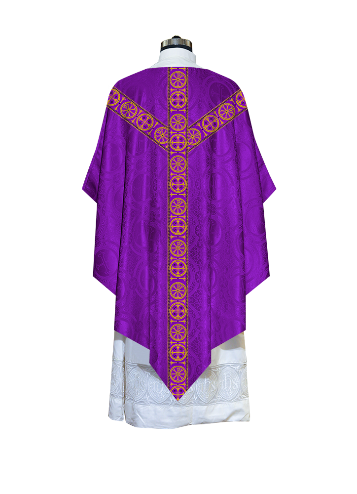 Pugin Chasuble with Detailed Braids