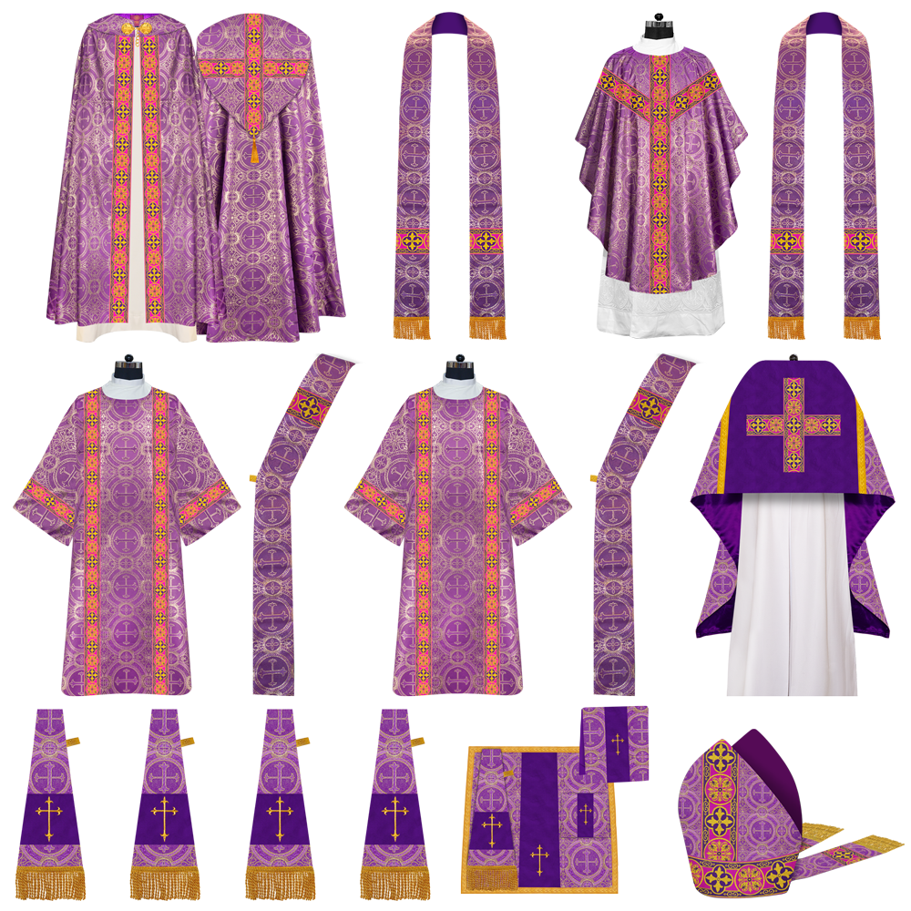 Gothic Highline Mass set Vestments with Orphrey