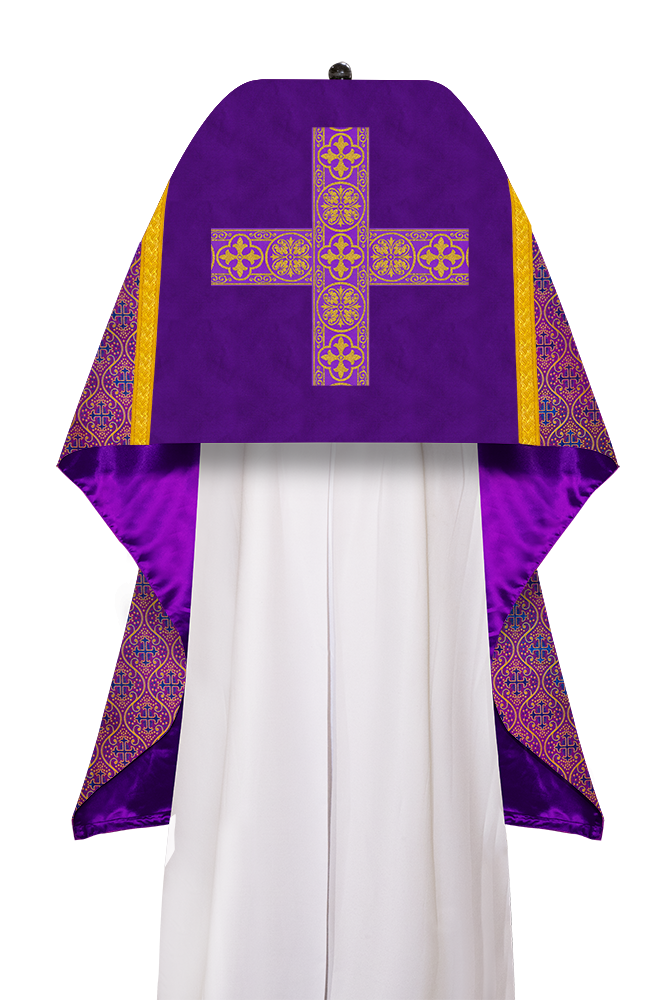 Gothic Highline Mass set Vestments with Adorned Woven Braids