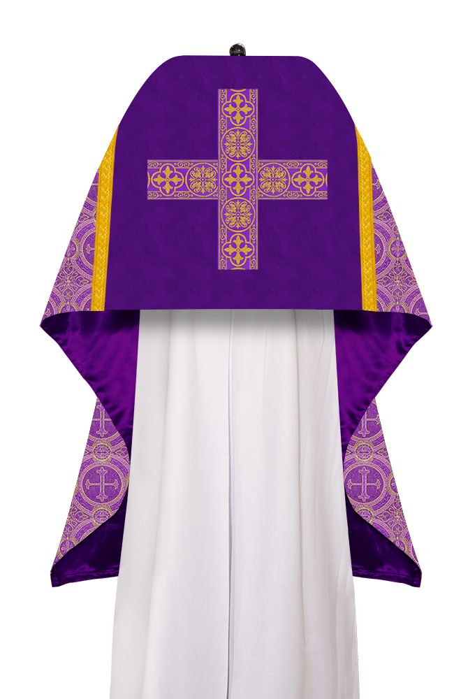 Gothic Highline Mass set Vestments with Adorned Woven Braids