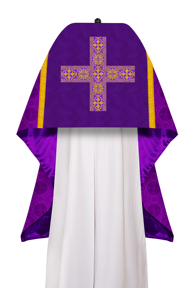 Gothic Highline Mass set Vestments with Adorned Woven Braids