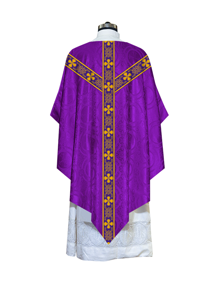 Pugin Chasuble with Detailed Braids