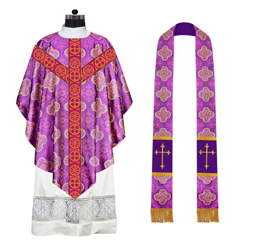 Pugin Chasuble with Woven Braided Trims