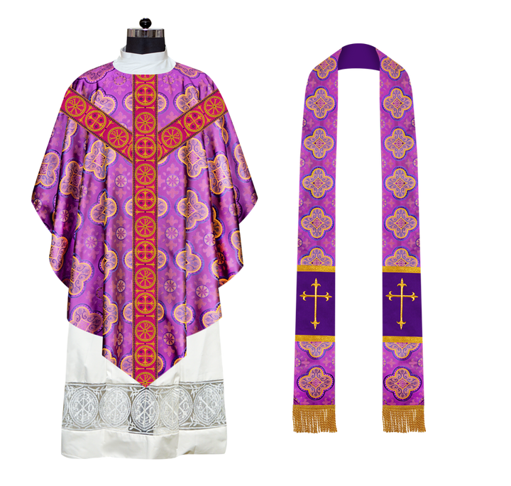 Pugin Chasuble with Woven Braided Trims