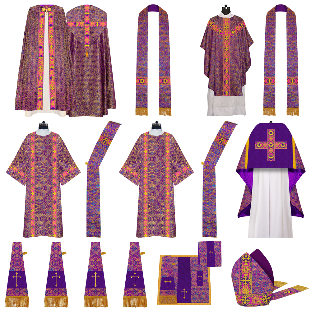 Gothic Highline Mass set Vestments with Orphrey