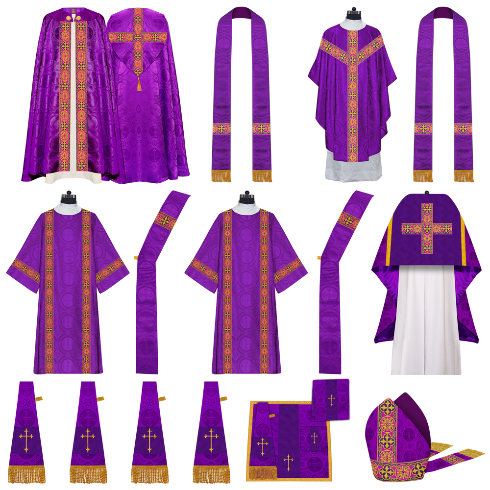 Gothic Highline Mass set Vestments with Orphrey