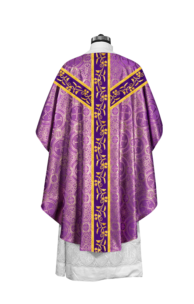 Gothic chasuble Vestment with Floral Design