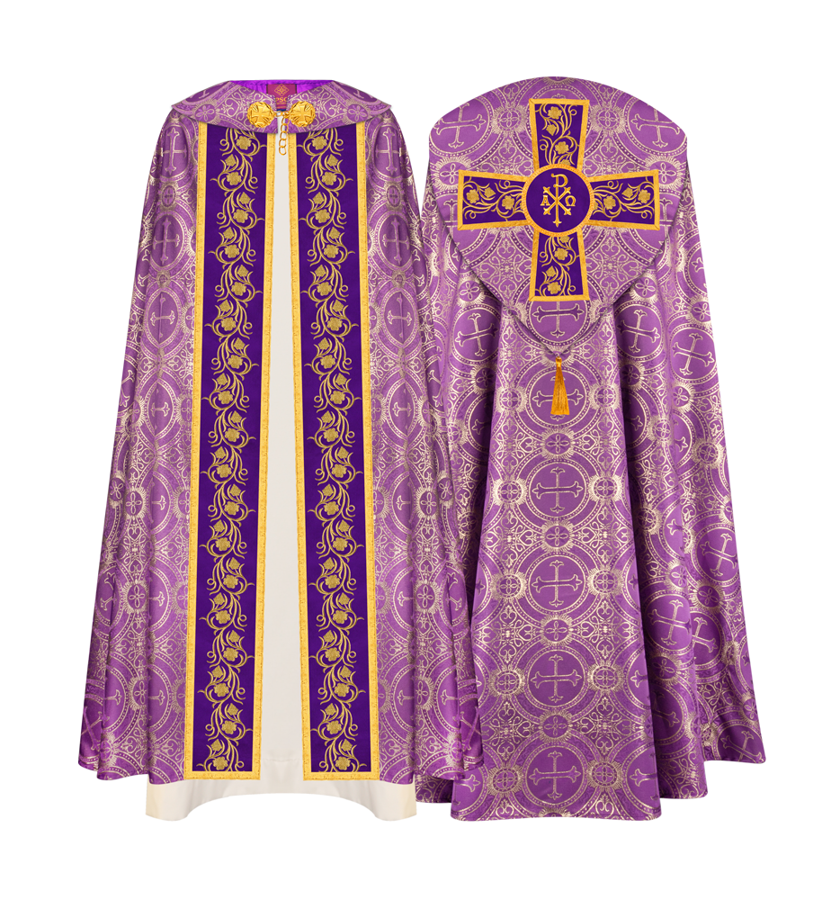 Gothic Cope Vestment with Ornate Embroidery