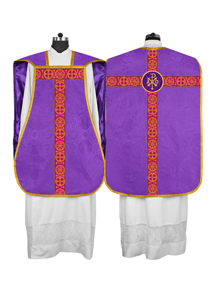Catholic Roman Chasuble with Ornate Orphrey