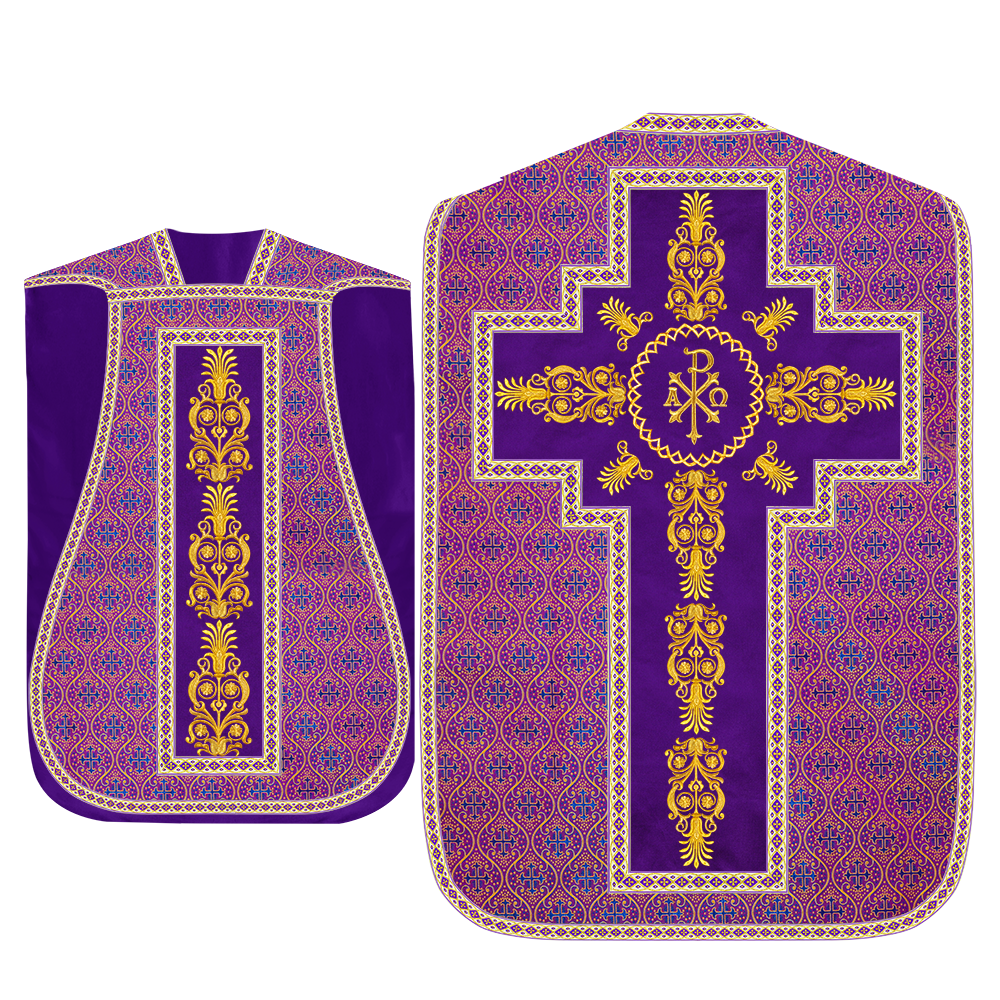 Set of Four Traditional Roman chasuble Vestments