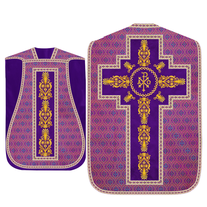 Set of Four Traditional Roman chasuble Vestments