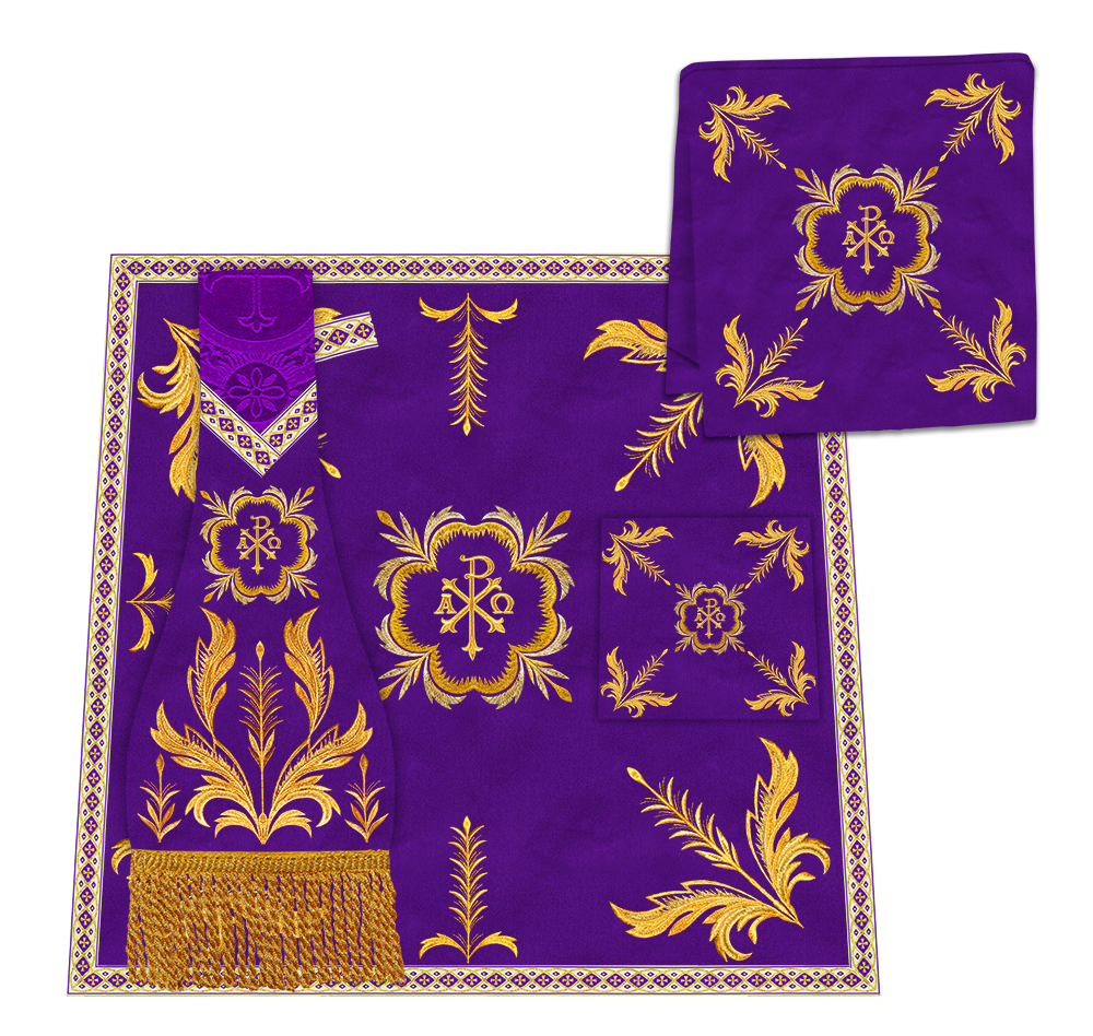 Monastic chasuble Vestments With Detailed braids and trims