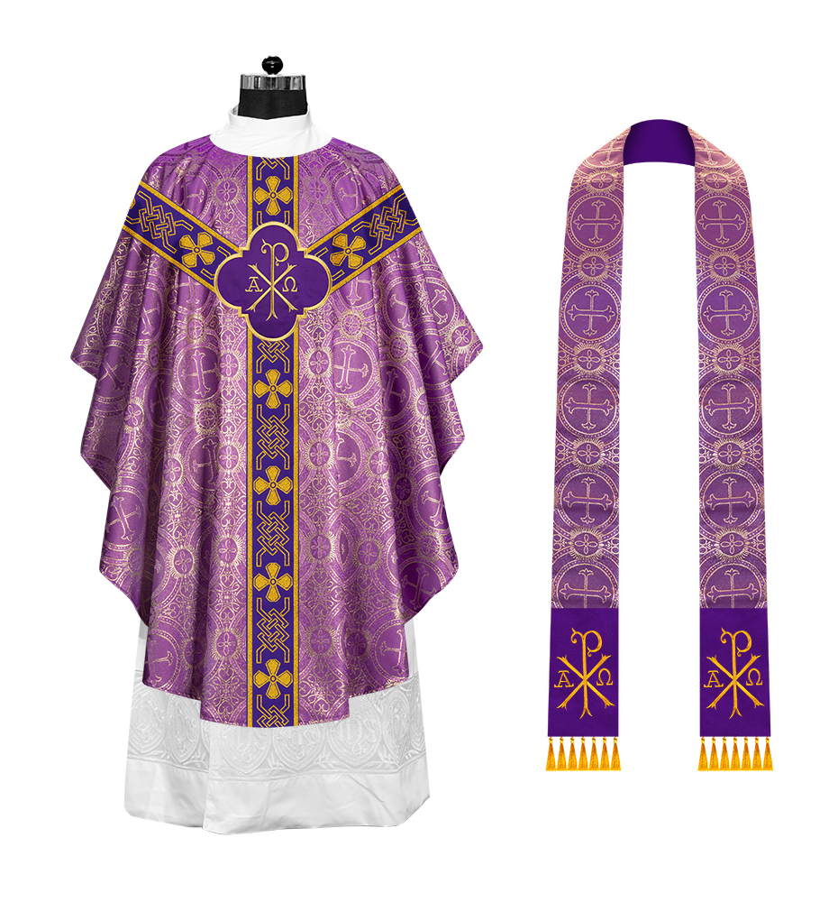 Gothic Chasuble with Motif and Trims