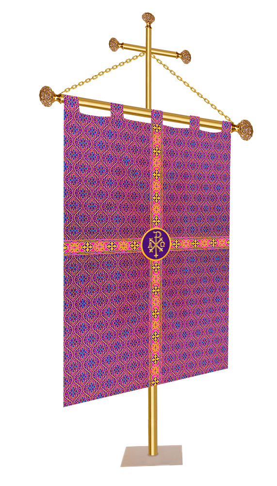 Spiritual Church Banner with Orphrey Trims