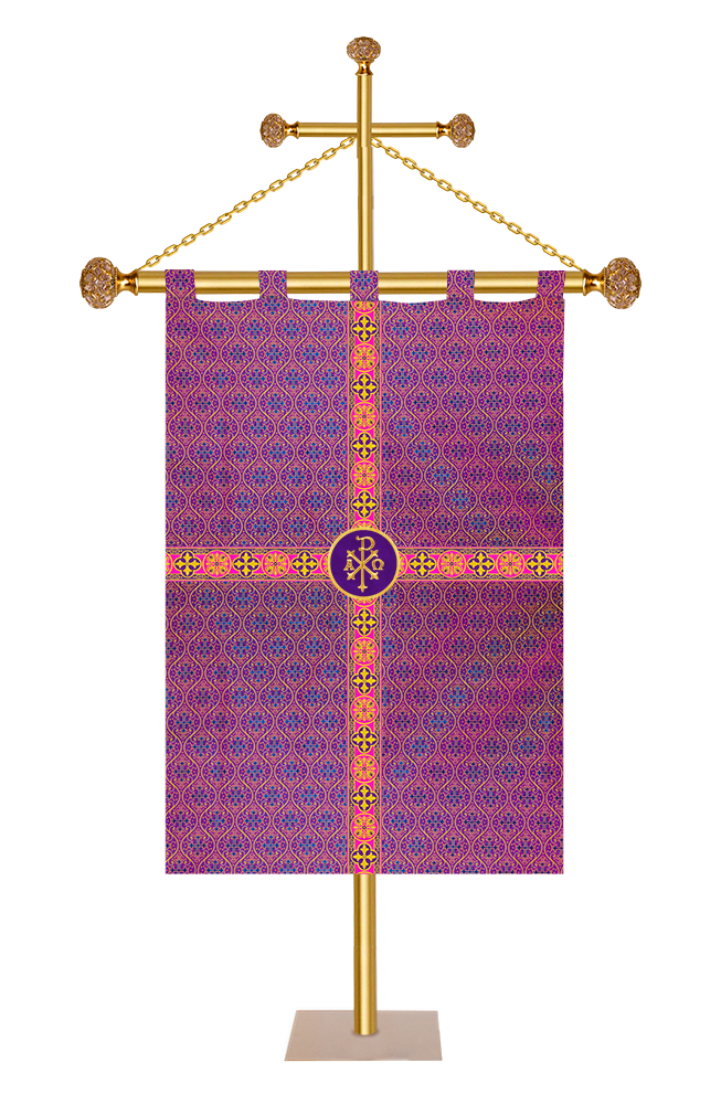 Spiritual Church Banner with Orphrey Trims