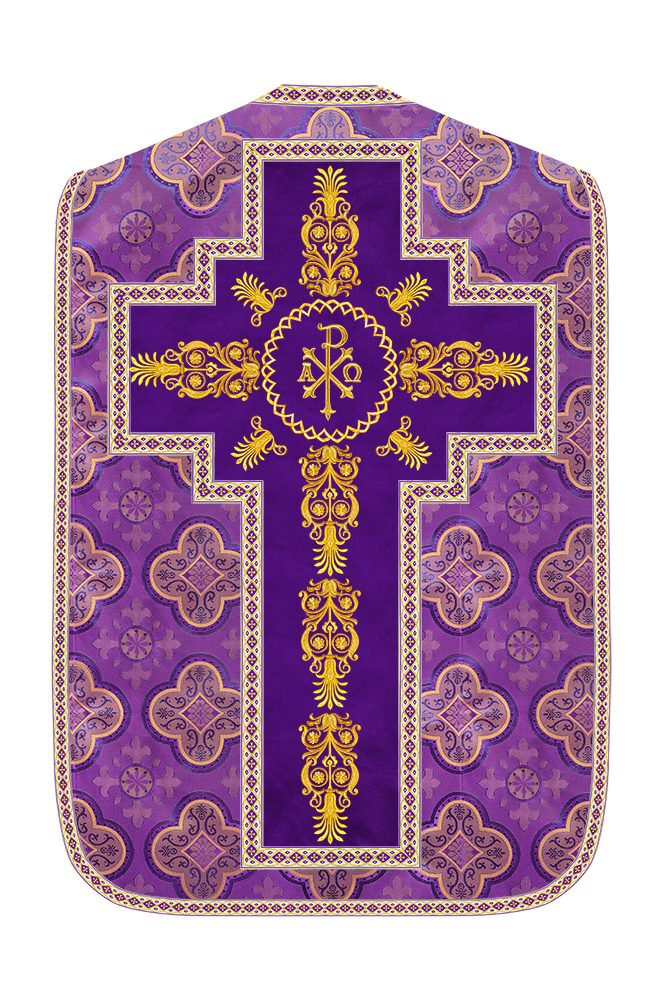 Roman Chasuble Vestments Adorned With Trims