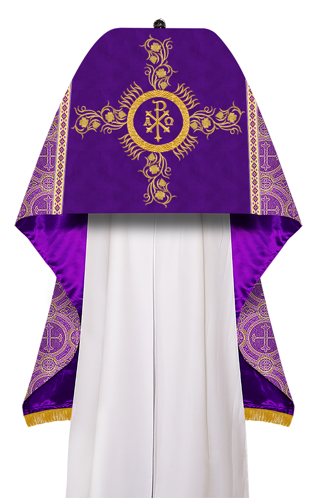 Humeral Veil Vestment with Grapes Embroidered Trims