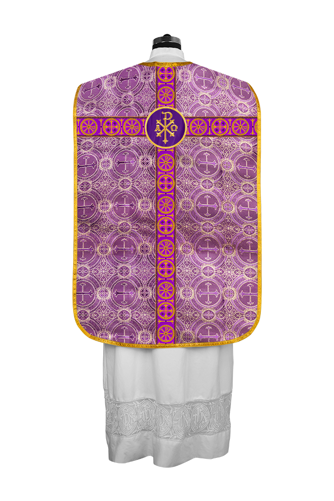 Catholic Roman Chasuble with Ornate Orphrey