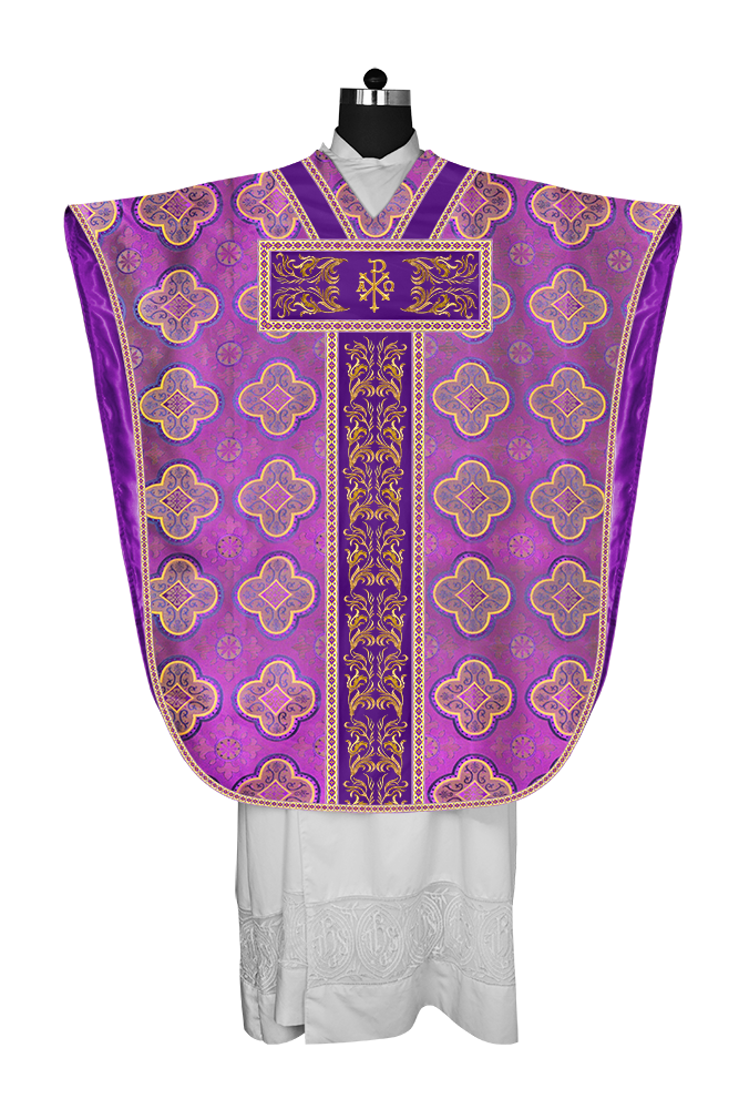 Liturgical Borromean Chasuble With Detailed Embroidery and Trims