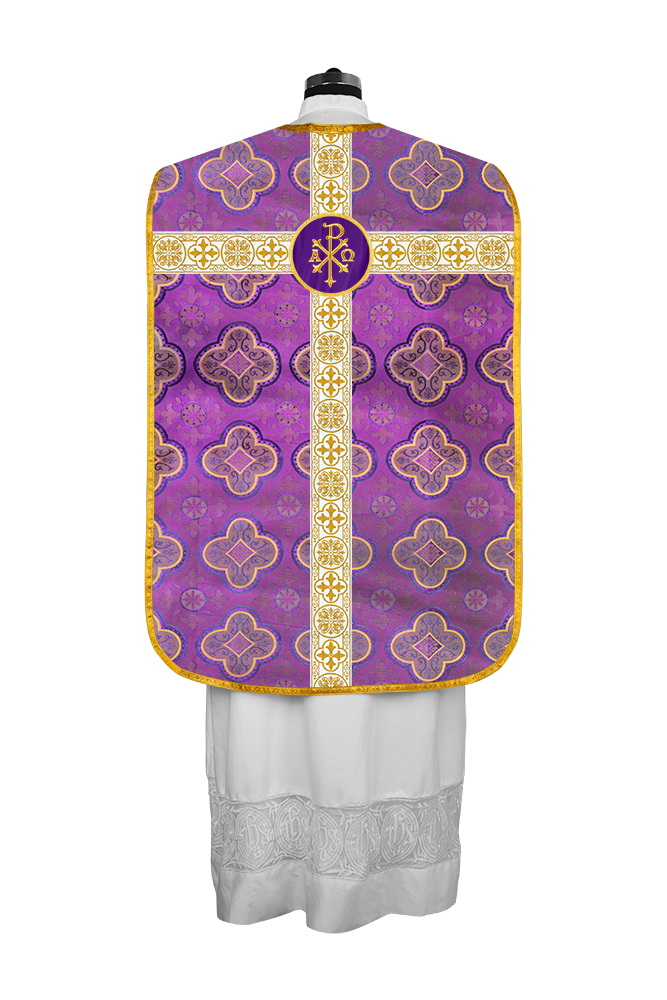 Casulla católica romana con motivo espiritual 